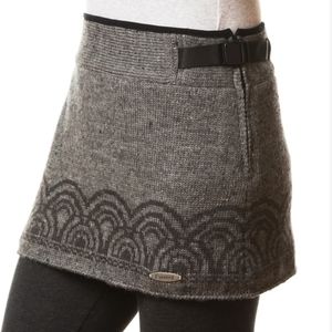 Everest Designs Emily Wool Mini Skirt Fleece Lined Silver Womens Size S